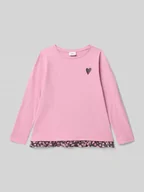 Koszulki dla dziewczynek - Bluzka o linii A z długim rękawem z czystej bawełny - miniaturka - grafika 1