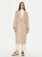 Płaszcze damskie - American Vintage Płaszcz wełniany Dadoulove DADO17KH24 Beżowy Oversize - miniaturka - grafika 1