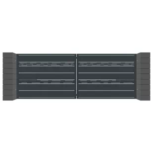 Brama dwuskrzydłowa Udine 4x1.5 m automat do słupa murowanego Jarmex 5907377385288 - Bramy garażowe - miniaturka - grafika 1