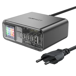 Stacja zasilania ładowarka PD 218W GaN z 4 portami 3x USB-C + USB-A szary ACEFAST - Ładowarki do telefonów - miniaturka - grafika 1