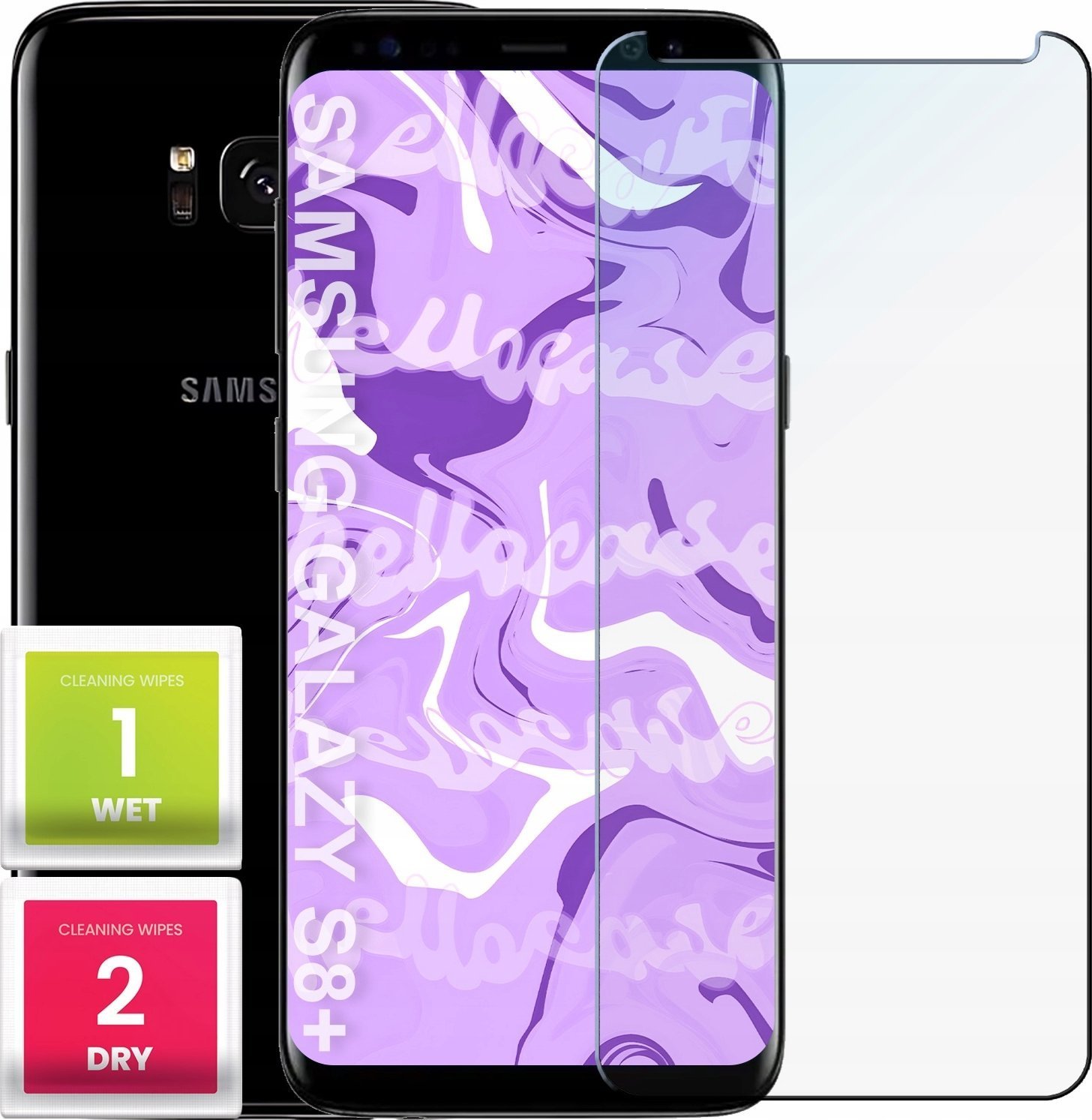 Hello Case Szkło Hartowane do Samsung Galaxy S8 Plus szybka 9H, płaskie 2.5D, szybka