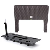 Donice - Donica skrzynia nogi system nawadniający 25x60x46 cm umbra - miniaturka - grafika 1