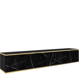 Szafka RTV-175 Czarny / Marmur Black Royal Oro Piaski Meble Marmur Black Royal, Czarny - Szafki RTV - miniaturka - grafika 1
