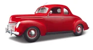 Samochody i pojazdy dla dzieci - Maisto, model kolekcjonerski Ford Deluxe Coupe 1939 Czerwony 1/18 - miniaturka - grafika 1