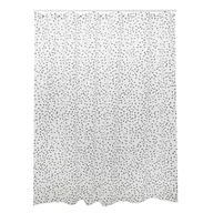 Zasłony prysznicowe - Zasłonka prysznicowa Essential 180x200 cm biała w czarne kropki Sensea - miniaturka - grafika 1