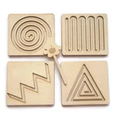 Łamigłówki - Tablica grafomotoryczna Zestaw 4 szt Montessori motoryka mała - miniaturka - grafika 1