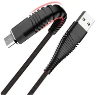 Kable USB - LIBOX Kabel USB micro USB wzmacniany czarny LB0152 LIBOX LB0152 - miniaturka - grafika 1