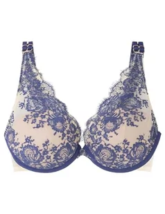 Women'secret Biustonosz Push UP Halter, Niebieski nadruk, C - Biustonosze - miniaturka - grafika 1