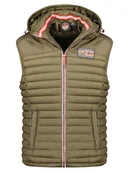 Marynarki męskie - Geographical Norway Kamizelka pikowana "Vadalmo" w kolorze khaki - miniaturka - grafika 1