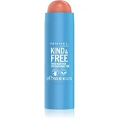 Cienie do powiek - Rimmel London Kind & Free Tinted Multi Stick Róż 5 g Odcień 002 Peachy Cheeks - miniaturka - grafika 1