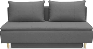 Sofa rozkładana SARA, sofa z funkcją spania i podstawą do spania, sofa rozkładana: 200 x 85 x 95 cm, kanapa w tkaninie wiklinowej, sofa rozkładana w kolorze: szarym - Sofy i kanapy - miniaturka - grafika 1