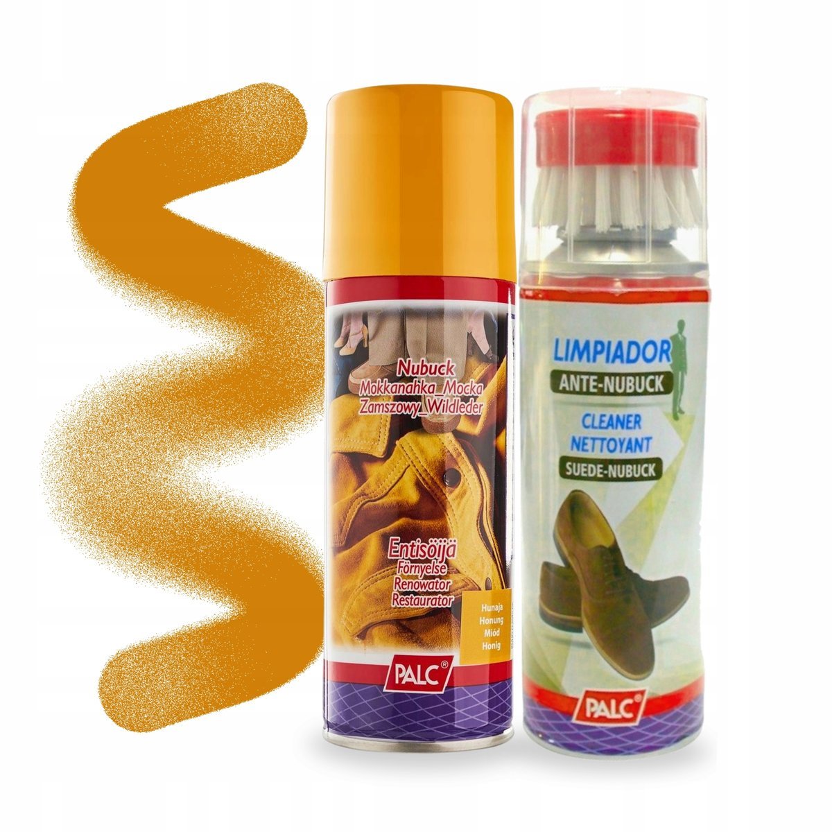 Pianka ze Szczotką i Spray Renowator Miodowy do Zamszu Palc Zestaw 2w1
