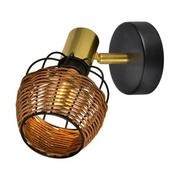 Lampy ścienne - Copa kinkiet (spot) 1-punktowy czarny/złoty R5022003-1R - miniaturka - grafika 1