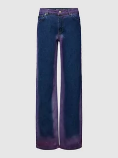 Spodnie damskie - Jeansy rozkloszowane z 5 kieszeniami - grafika 1