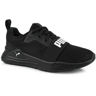 Dziecięce buty sportowe sneakersy lekkie czarne PUMA WIRED RUN PS - Buty trekkingowe dziecięce - miniaturka - grafika 1