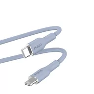 Pozostałe akcesoria do telefonów - PURO ICON Soft Cable – Kabel USB-C do Lightning certyfikat MFi 1.5 m (Powder Blue) - miniaturka - grafika 1