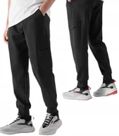 Dresy męskie - Męskie spodnie dresowe 4F joggery TROM1043 20S czarny XXL - miniaturka - grafika 1