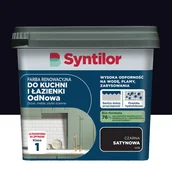 Farby wewnętrzne - Syntilor Farba renowacyjna do kuchni i łazienki OdNowa Czarna satynowa 0.75 l - miniaturka - grafika 1