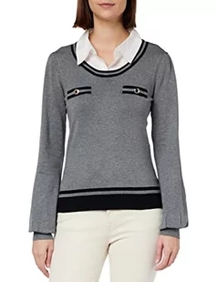 Morgan Sweter damski, Antracyt szary/czarny, XL - Swetry damskie - miniaturka - grafika 1