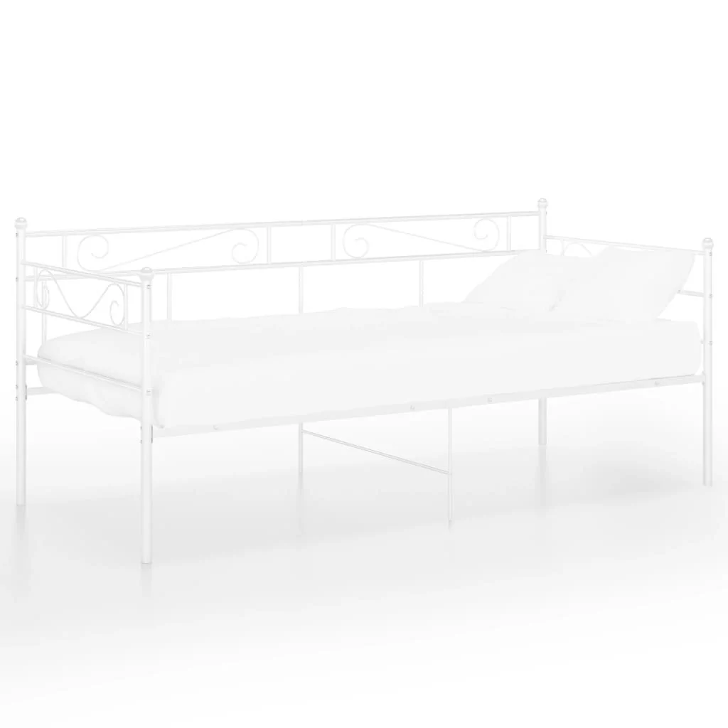 vidaXL Lumarko Rama sofy, biała, metalowa, 90x200 cm 324768