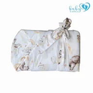 Rożki i beciki - BABY 002375 Becik rożek bawełna Miś Beż - miniaturka - grafika 1