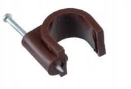 Kanały kablowe - Pawbol Uchwyt kablowy okrągły fi 5mm brąz 25 szt H.7003B -25 - miniaturka - grafika 1