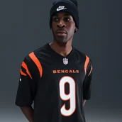 Swetry męskie - Męska koszulka meczowa do futbolu amerykańskiego NFL Cincinnati Bengals (Joe Burrow) - Czerń - Nike - miniaturka - grafika 1