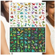 Zabawki kreatywne - Tatuaże Zmywalne Świecące w Ciemności Dinozaury z Bajek 10 Wzorów - miniaturka - grafika 1