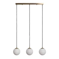 Lampy sufitowe - Potrójna lampa wisząca Milano ABR-LWPP-3XE27 Abruzzo kula czarny złoty biały - miniaturka - grafika 1