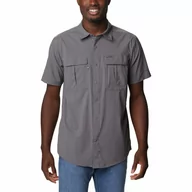 Koszule męskie - Męska koszula z krótkim rękawem Columbia Newton Ridge II Short Sleeve city grey - S - miniaturka - grafika 1