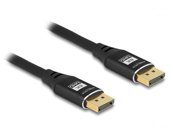 Kabel Delock DisplayPort kabel liliowy metal, 8K 60 Hz, 5 m, Monitor, Video Display AV 80623