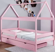 Łóżka dla dzieci i młodzieży - Różowe dziecięce łóżko typu domek Petit 4X 190x90 cm - miniaturka - grafika 1