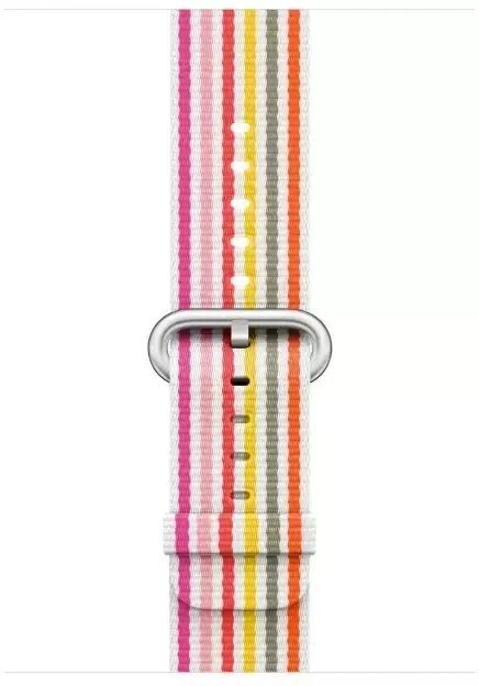 Apple Oryginalny Pasek do Apple Watch Woven Nylon 38mm / 40mm / 41mm Pink Stripe w zaplombowanym opakowaniu