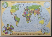 Mapy i plansze edukacyjne - EkoGraf, Świat mapa ścienna polityczna na podkładzie do wpinania - pinboard, 1:18 000 000 - miniaturka - grafika 1