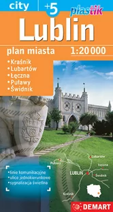 Plan miasta Lublin 5+ 1:20 000 plastik - Atlasy i mapy - miniaturka - grafika 1