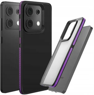 Etui Do Xiaomi Redmi Note 13 Pro 5G Matowe, Fioletowa Ramka, Bumper, Case - Etui i futerały do telefonów - miniaturka - grafika 1