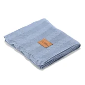 Koce i narzuty dla dzieci - LA MILLOU Kocyk bambusowy LIGHT DENIM - miniaturka - grafika 1