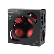 Bombki szklane mix połysk/mat 10 cm bordowy 4 szt.