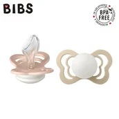 Smoczki uspokajające - BIBS Couture 2 - Pack Blush Glow & Vanilla Glow m Smoczek Anatomiczny Silikonowy - miniaturka - grafika 1