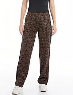 Replay Damskie spodnie do biegania Comfort Fit, 010 brązowy/czarny, M - Spodnie damskie - miniaturka - grafika 1