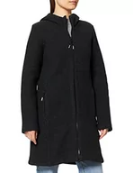 Bluzy damskie - CMP Bonded Wooltech Długa Parka Bluza Damska, Mel-czarny węgiel drzewny, 40 - miniaturka - grafika 1