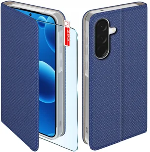 Etui z klapką do Samsung A36 5G Zamykane Granatowe Futerał + Szkło - Etui i futerały do telefonów - miniaturka - grafika 1