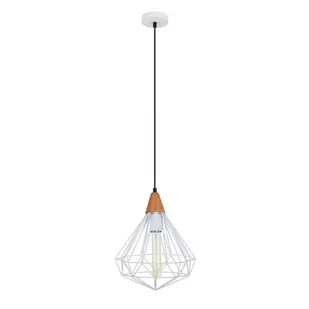 Italux Lampa wisząca zwis Maelle 1x60W E27 biała MDM-2591/1S WH - Lampy sufitowe - miniaturka - grafika 1