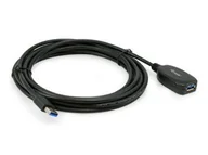 Kable komputerowe i do monitorów - Equip 133346 kabel USB 5 m USB 3.2 Gen 1 (3.1 Gen 1) USB A Czarny - miniaturka - grafika 1