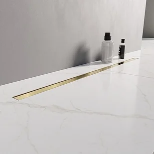 New Trendy New Trendy Visio Slim Gold poler odpływ linowy złoty 80 cm OL-0073 - Odpływy liniowe - miniaturka - grafika 1