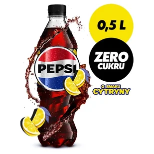 Pepsi-Cola Zero cukru Napój gazowany o smaku cytrynowym 0,5 l - Napoje gazowane - miniaturka - grafika 1