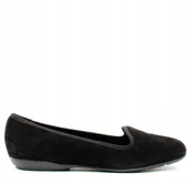 Mokasyny damskie - Geox Annytah Mokasyny Czarne Skórzane 40 Żłd - miniaturka - grafika 1