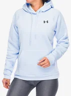 Bluzy sportowe damskie - Bluza z kapturem damska Under Armour Armour Fleece Hoodie - nimbus blue/black - miniaturka - grafika 1