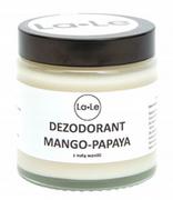 Dezodoranty i antyperspiranty unisex - La-le Dezodorant w kremie Mango Papaya w szkle - miniaturka - grafika 1