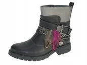 Kozaki damskie - Beppi 2152750 kozaki dziecięce skórzane botki dla dziewczynki roz.32 - miniaturka - grafika 1